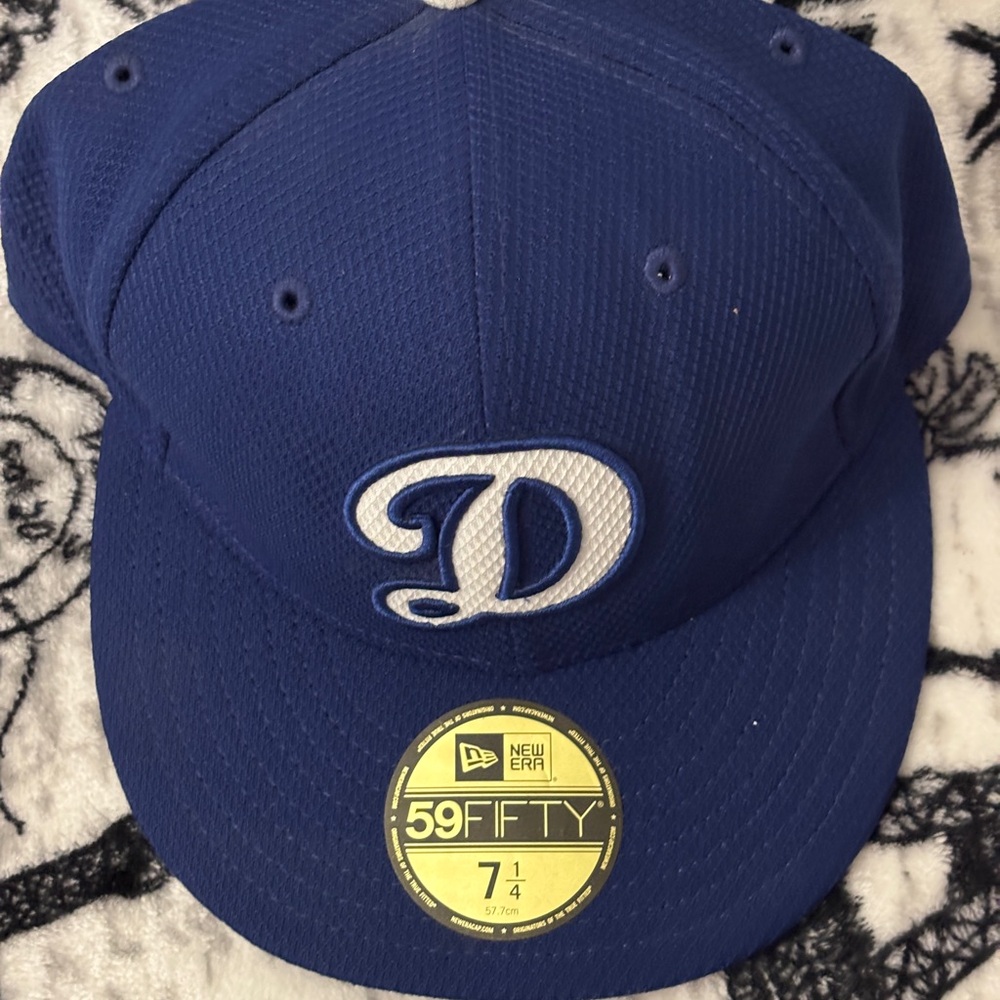 New Era 59Fifty Authentic Los Angles Dodgers Youth Stylized D Fitted Cap 7 1/4
